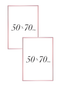 Set Of 2 Rose Gold Metallic Frames 50x70cm